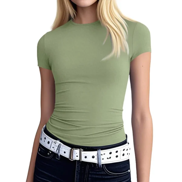 Women's Daily Loose Casual Printed Fashion Round Neck Short Sleeved T-Shirt - Image 9