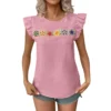 Women's Loose Daily Printed Casual Round Neck Fashion Short Sleeved T-Shirt - Image 2