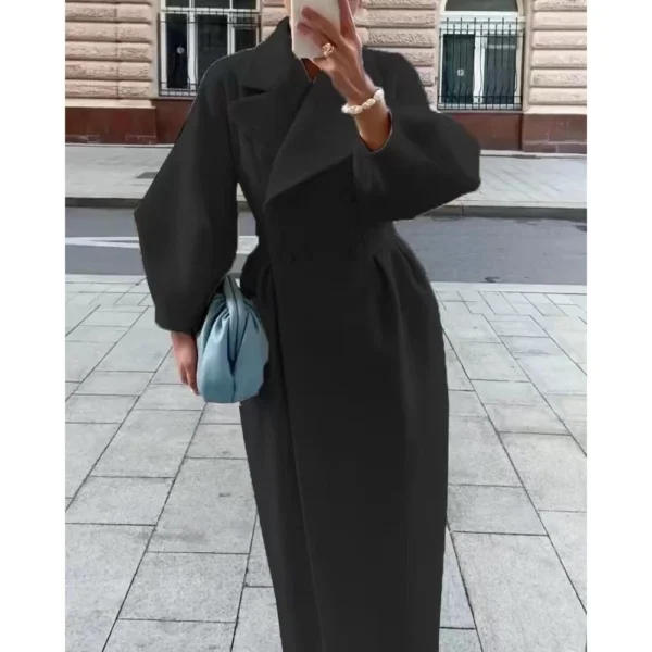 Women's lapel woolen jacket - Image 7