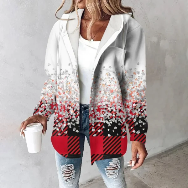Women's Coat Casual And Fashionable Composite Thick And Warm Printed Hooded - Image 40