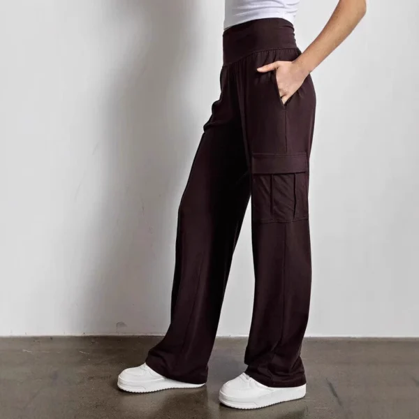 Women's Fashion Women's Solid Color Waist Casual Pants - Image 3