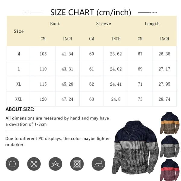 Men's Sweater, Men's Casual Knitted Pullover, Loose Fit, Long Sleeved - Image 5
