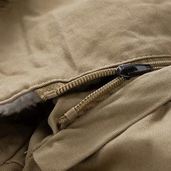 Winter Hooded Men's Cotton-padded Jacket With Collar And Fleece Thickened Slim - Image 8