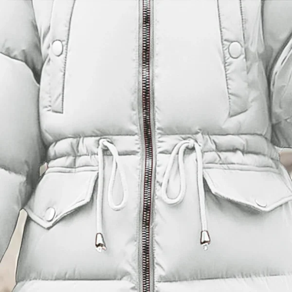 Women's Solid Color Down Cotton Jacket Medium-length Bread Clothing Large - Image 10