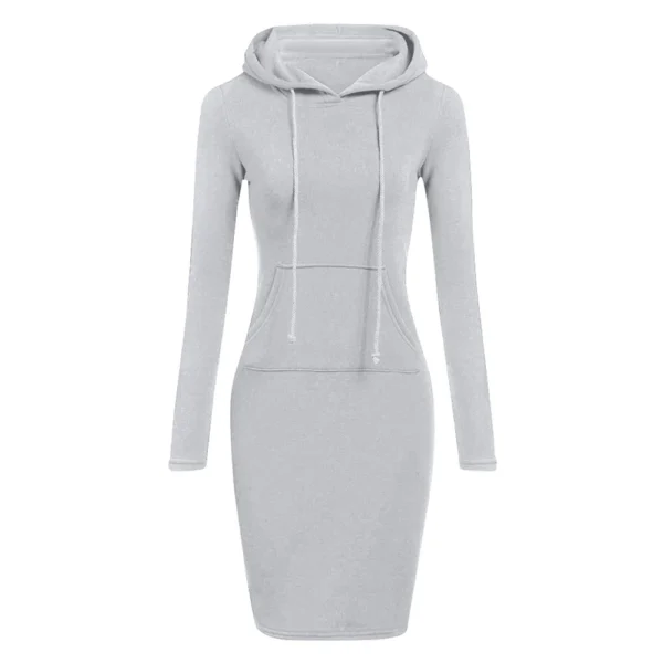 Women's Fashion Casual Solid Color Long Sleeve Dress - Image 28