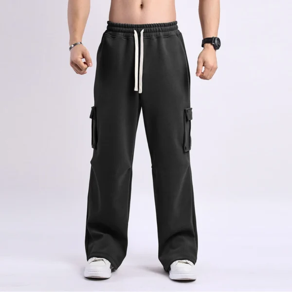 Men's Casual Sports Pants Loose Long Panel Fitness Running Training Sweatpants - Image 12