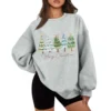 Women's Casual Fashion Long Sleeve Christmas Print Round Neck Sweatshirt Top - Image 9