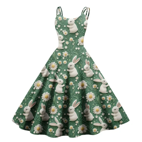 Women's Loose Casual Easter Printed Dresses Summer Sundresses Fashion Dress - Image 13