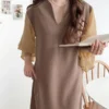 Loose splicing dress long dress - Image 13
