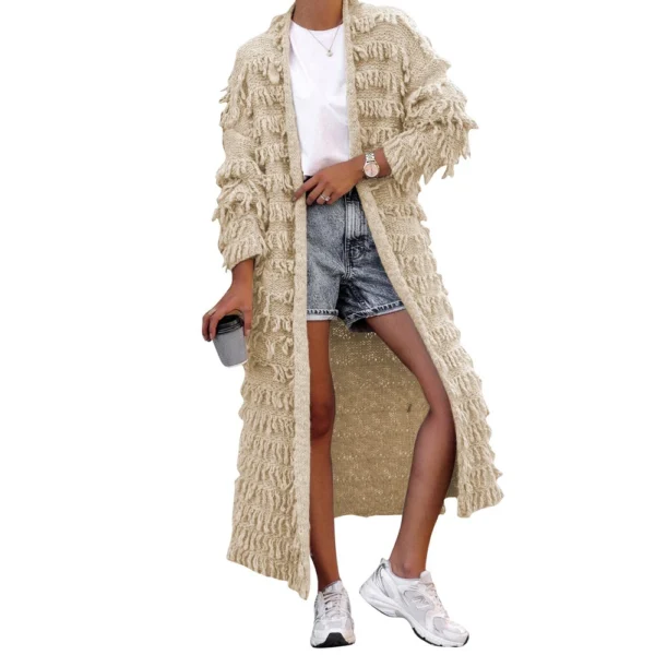 Women's 2024 Fashion Casual Open Front Chunky Cable Knit Sweaters Coats - Image 13