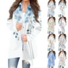 Women's Fashion Casual Vintage Floral Printed Mid-Length Cardigan Jacket