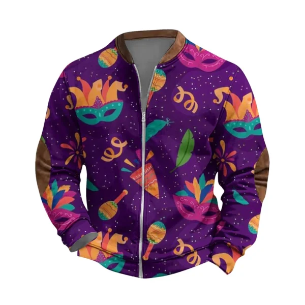 Men's Retro Casual Gradient Printed Sweatshirt - Image 8