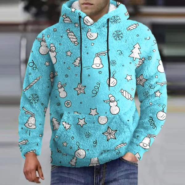 Men's Standing Collar Sweatshirt Is Outdoor Casual Sweaters Tops - Image 16