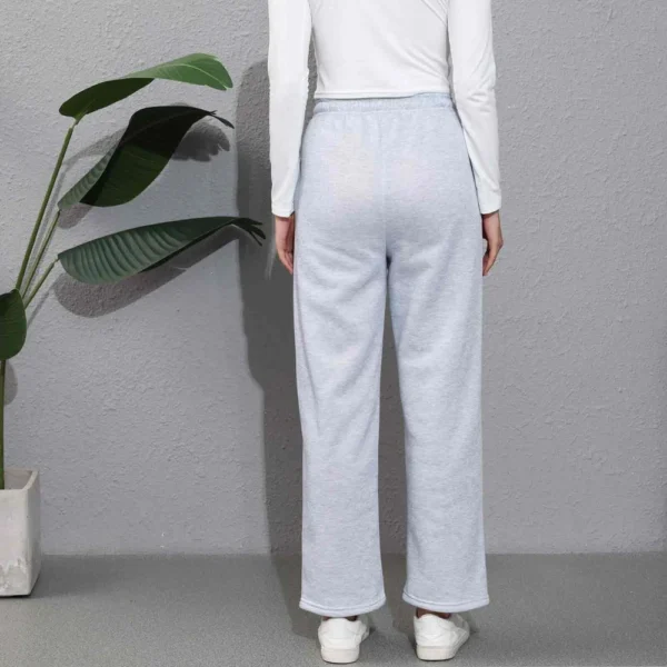 Women's Drawstring Track Pants Lined Pockets Ladies Wide Leg Sweatpants US - Image 9