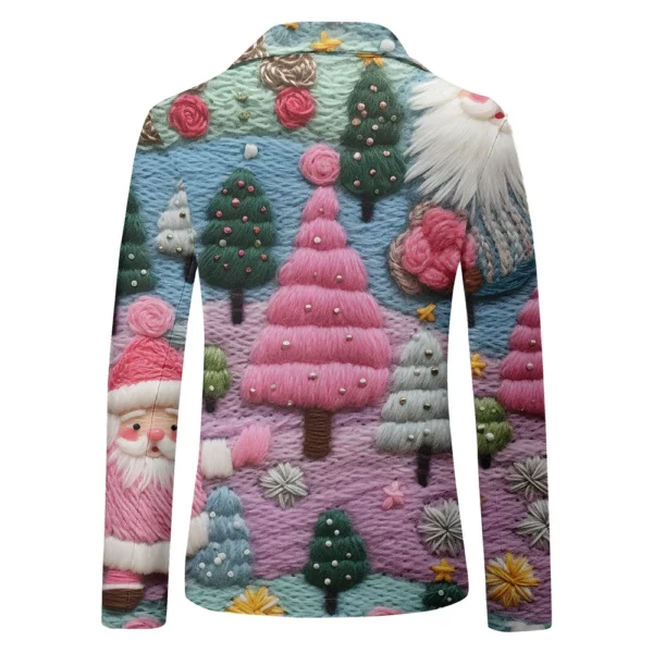 Unisex Winter Christmas Prints Suit Jackets Unisex Casual Fashion Button Jackets - Image 12