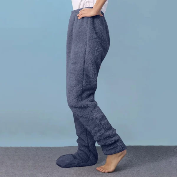 Women's Solid Color Thick Pantyhose Full Foot Loose Foot Plush Thermal Pants - Image 6