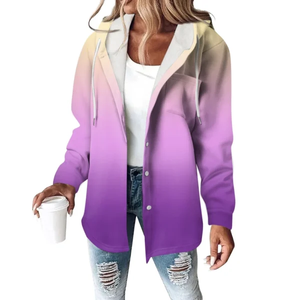 Women's Coat Casual And Fashionable Composite Thick And Warm Printed Hooded - Image 29