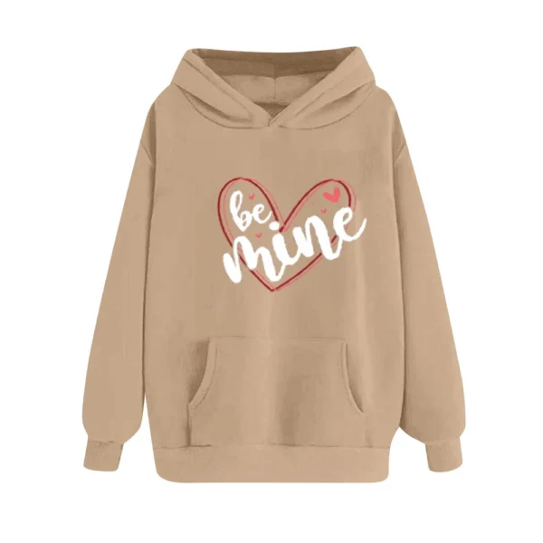 BE MIME Women's Fashion Casual Pullover Hoodie Valentine's Day Printed - Image 10