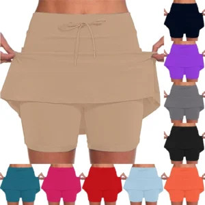 Women's Casual Athletic Fitness Running Yoga Pleated Shorts Skirt Tennis Skirt