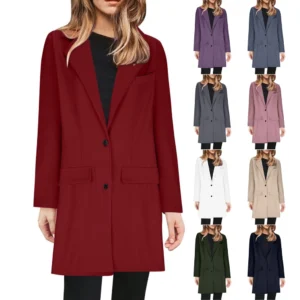 Jacket For Women Casual Plus Size Coat Winter Business  Solid Color Suit Jacket