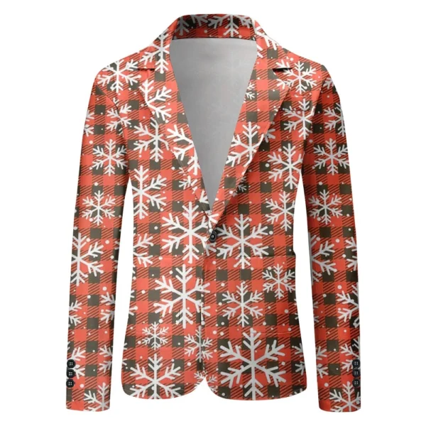 Unisex Winter Christmas Prints Suit Jackets Unisex Casual Fashion Button Jackets - Image 29