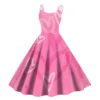 Christmas Ladies Casual Fashion Flower Print Sexy Off Shoulder Punk Retro Skirt - Image 22