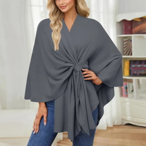 Women's Elegant Shawl Wraps Soft Open Front Sweater For Spring Fall Winter - Image 28