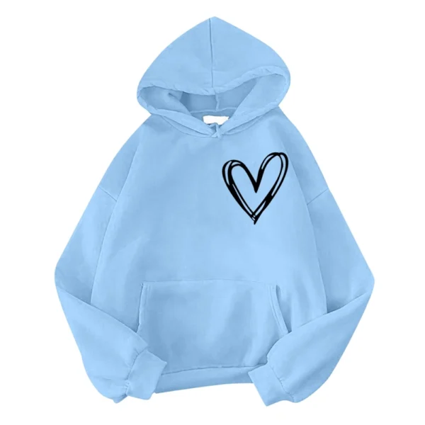 Hooded Plus Velvet Sweater Women's Casual Loose Tops Jacket Couples Hoodies - Image 25
