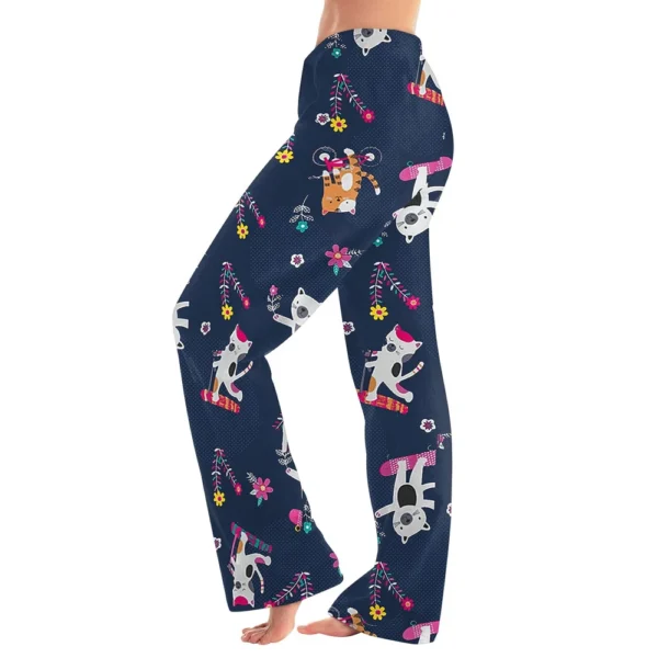 Women Winter Plaid Pants Full Length Long Trousers Sports Pants - Image 28