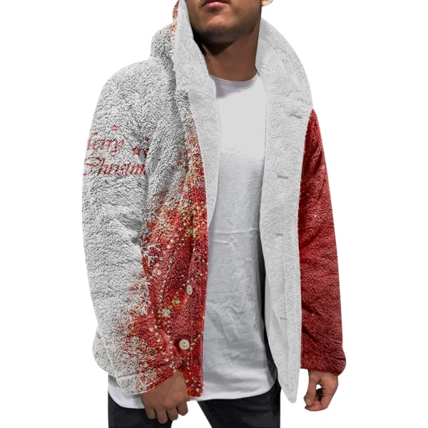 Men'S Winter Zipper Hooded Fleece Sweatshirt With Patch Pocket Casual Jacket - Image 23