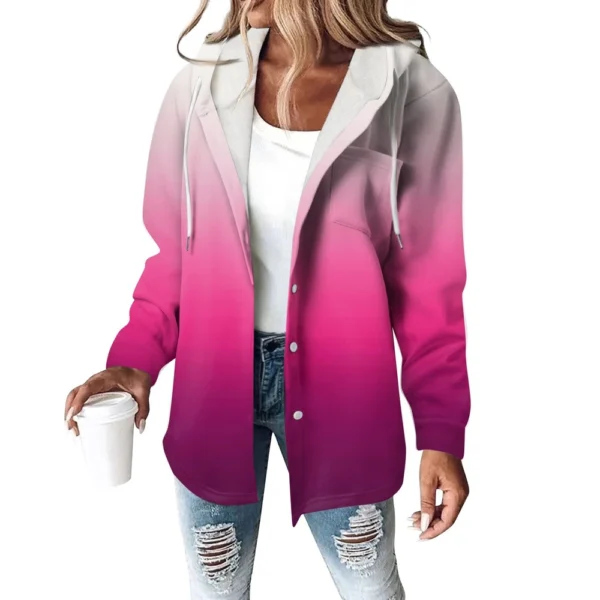Women's Coat Casual And Fashionable Composite Thick And Warm Printed Hooded - Image 32