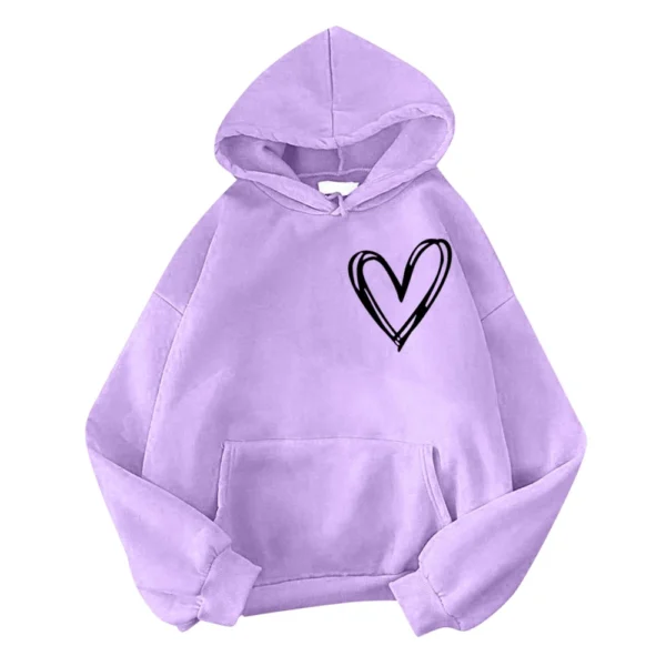 Hooded Plus Velvet Sweater Women's Casual Loose Tops Jacket Couples Hoodies - Image 34