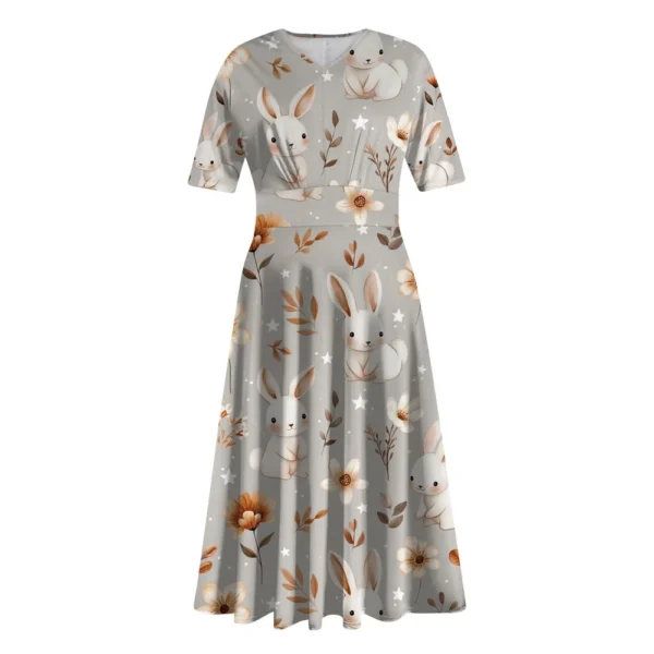 Women's Easter Loose Casual Sundresses Dresses Fashion Summer Printed Dress - Image 10