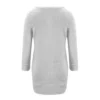 Women's Fuzzy Fleece Solid Color Dress Loose Fit Casual Round Neck Long Sleeve - Image 11