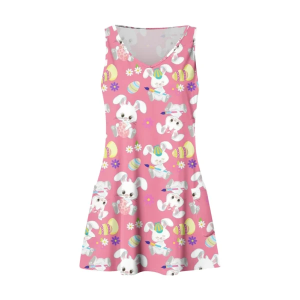 Women's Fashion Casual Printed Easter Loose Dresses Sundresses Summer Dress - Image 10