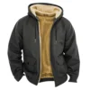 Men's Casual Zippered Pocket Hooded Jacket Men's Solid Color Fashion Warm Jacket - Image 17