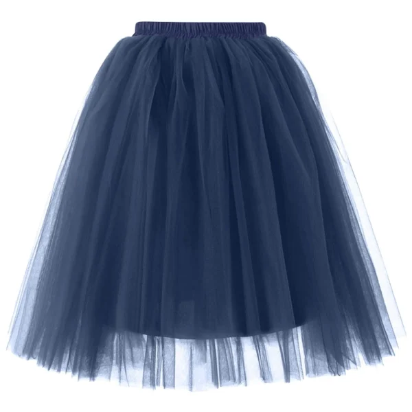 Women's Fashion Solid Color Half Skirt Party Ballet Puff Skirt Five Layer Mesh - Image 28