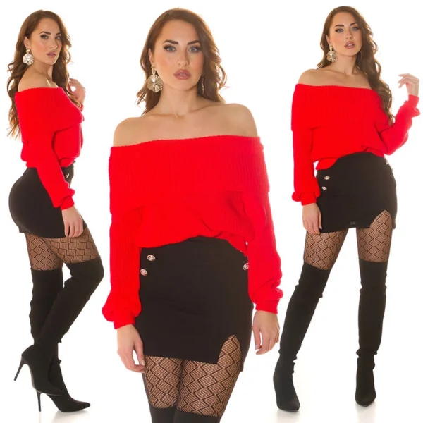 Knit top with flat collar for women - Image 54