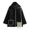 Women's scarf with patchwork tweed coat - Image 23