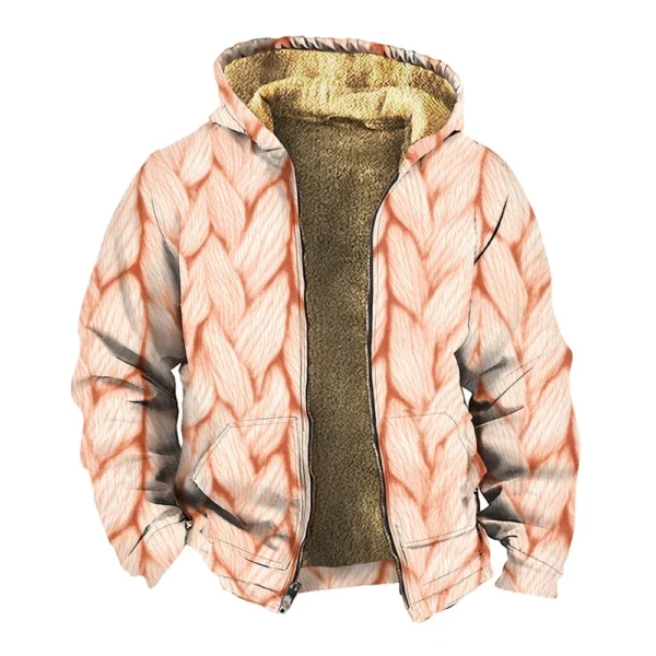 Men's Thickened Button Double Pocket Jacket With Pocket Insert Cotton Jacket - Image 9