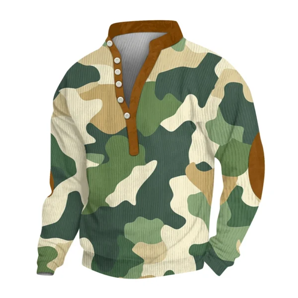 Men's new half zipper long sleeved tactical arm pullover training men's clothing - Image 17