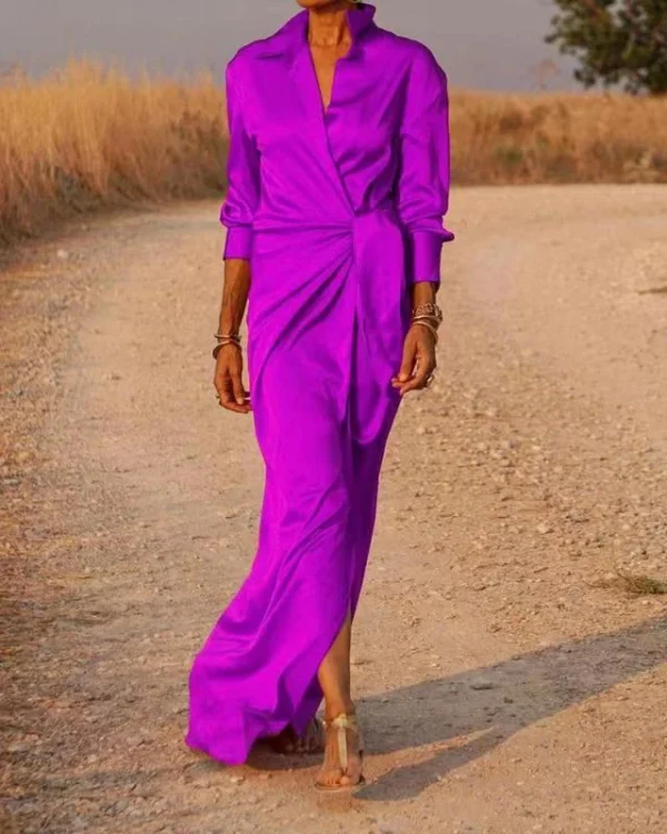 Women's high-waisted split-ended floor mopping long-sleeved clothes - Image 14