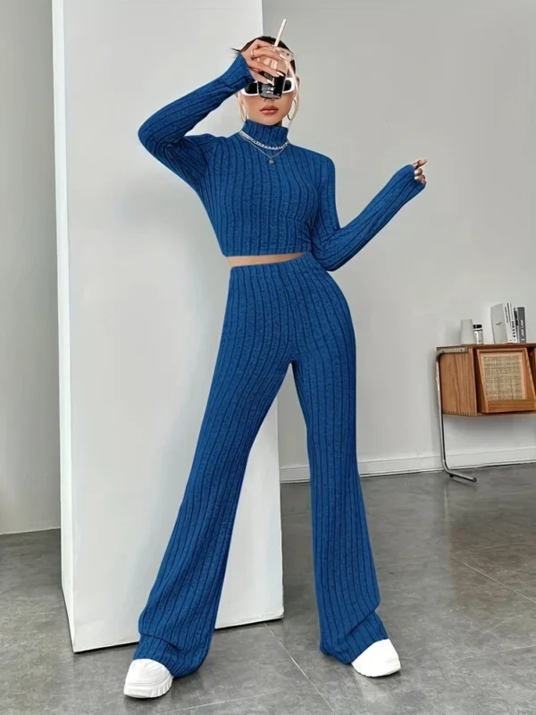 Women's clothing inner with long sleeves and trousers set two-piece set - Image 12