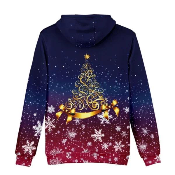 Men's Loose Printed Hooded Sweatshirt Men's Casual Fashion Sports Sweatshirt - Image 12