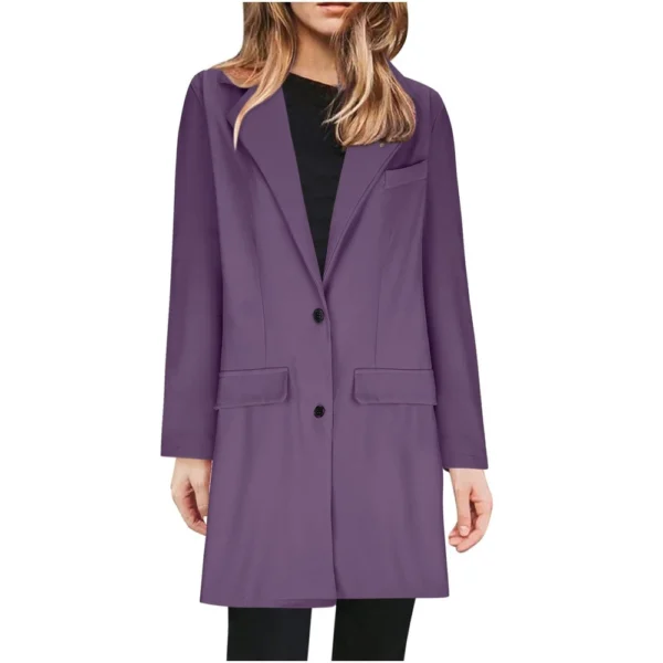 Jacket For Women Casual Plus Size Coat Winter Business  Solid Color Suit Jacket - Image 32