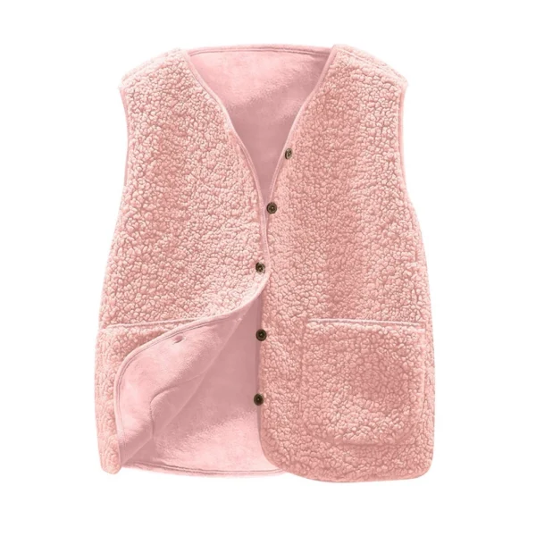Women's Fashion Casual Loose Lamb Wool Female Short   Winter  Vest - Image 35