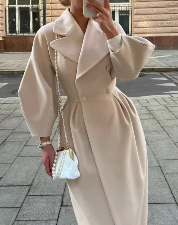 Women's lapel woolen jacket - Image 15