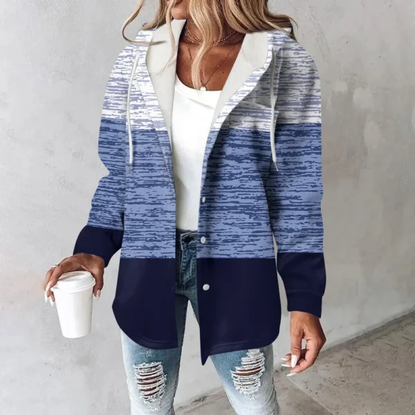 Women's Coat Casual And Fashionable Composite Thick And Warm Printed Hooded - Image 31