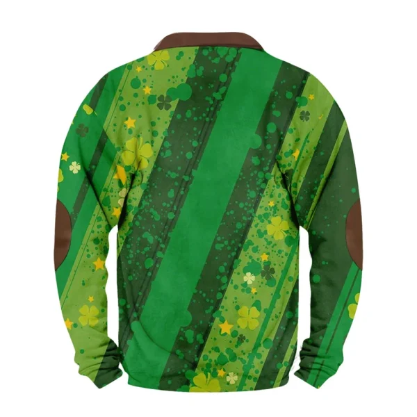 Men's St. Patrick's Day Vintage Casual Zip Sweatshirt Outdoor Casual Top - Image 12