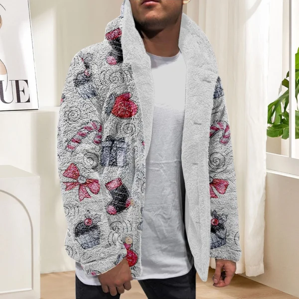 Men'S Winter Zipper Hooded Fleece Sweatshirt With Patch Pocket Casual Jacket - Image 25